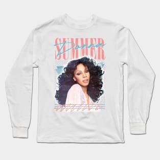 Donna Summer / Retro Style Fan Art Design Long Sleeve T-Shirt